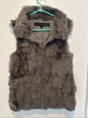 Pologeorgis Taupe/grey 100% Rabbit Fur  Vest